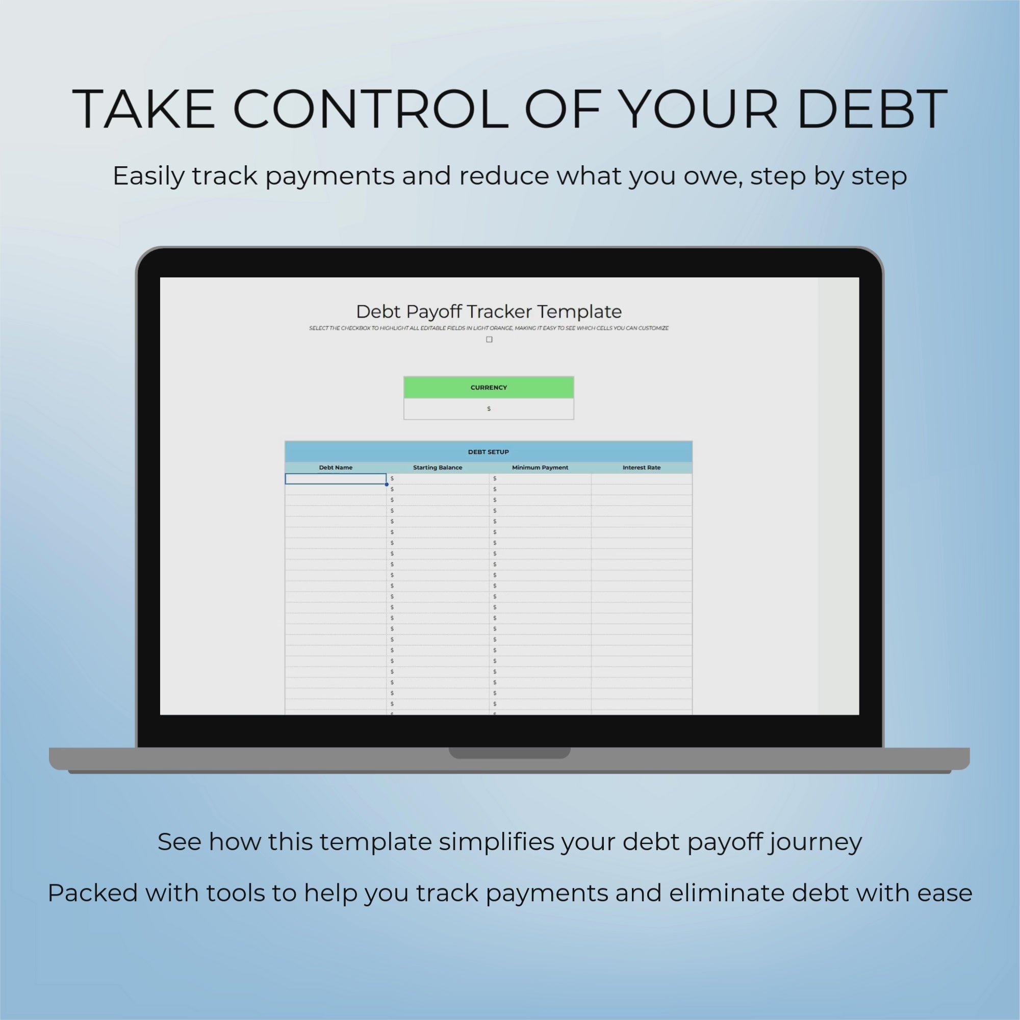 Quick video on using the Debt Payoff Tracker Template for Google Sheets