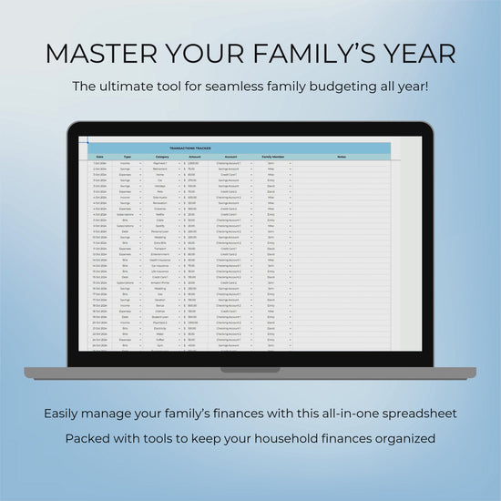 Quick video on using the Advanced Family Annual Budget Template for Google Sheets